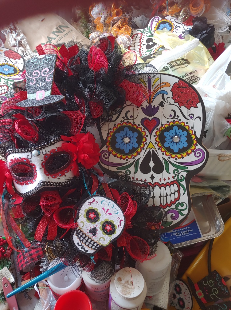 Day 4 of Day of the Dead/Sugar Skull Wreaths