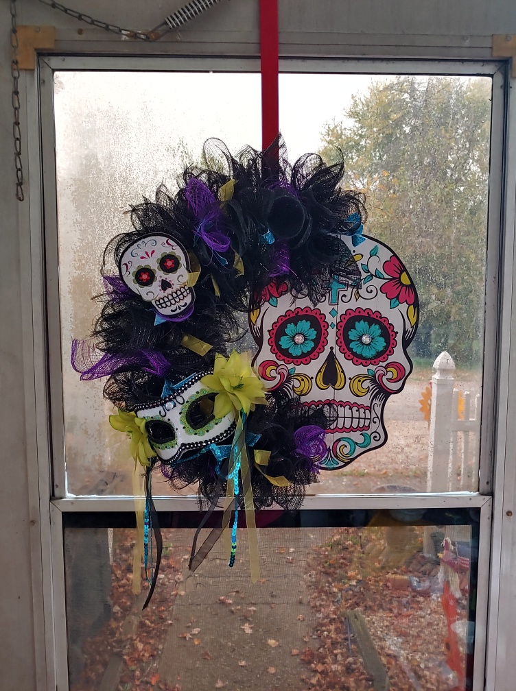 Day 2 of Day of the Dead/Sugar Skulls Wreaths
