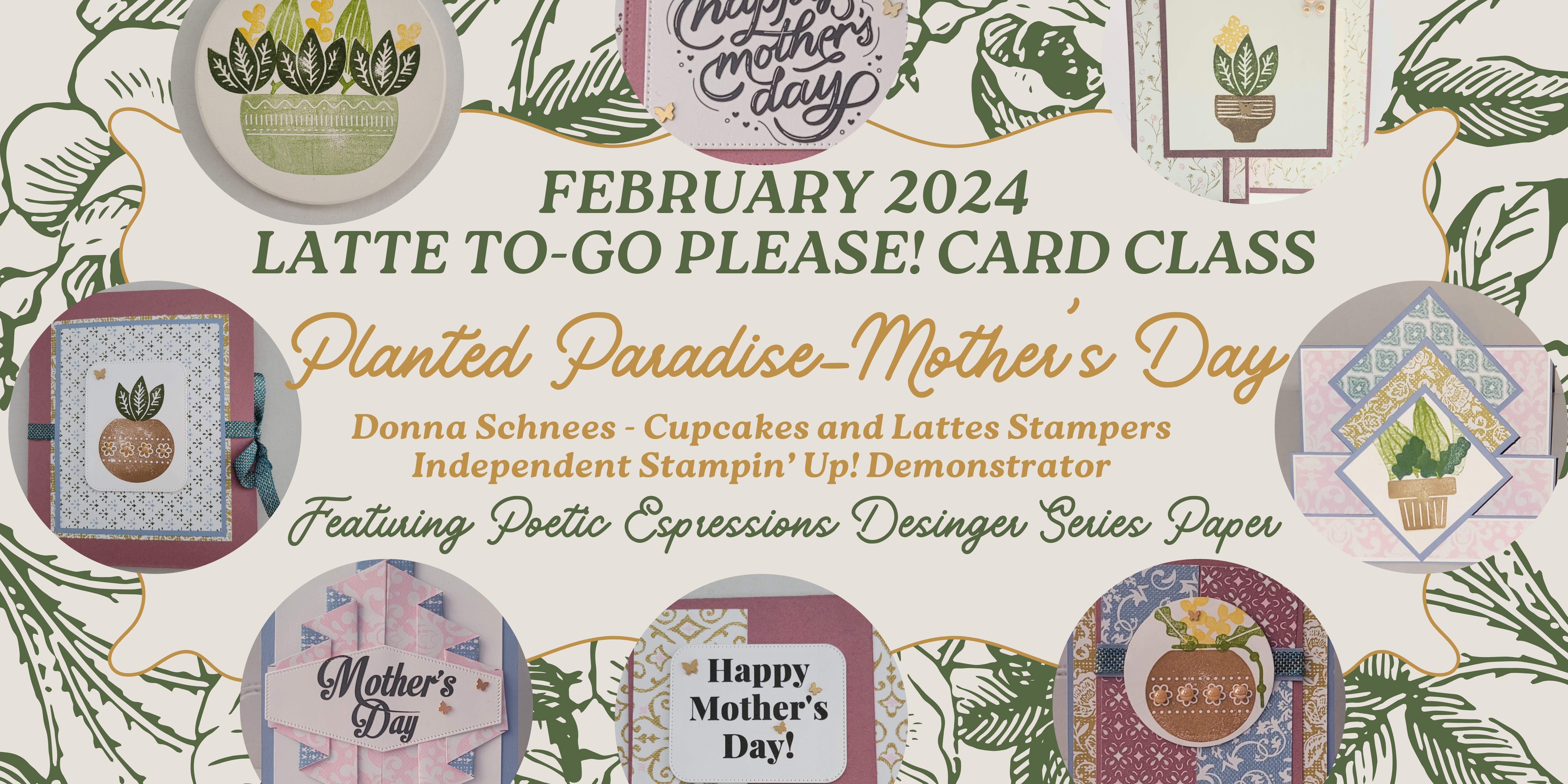 February’s Latte To-Go Please! Card Class