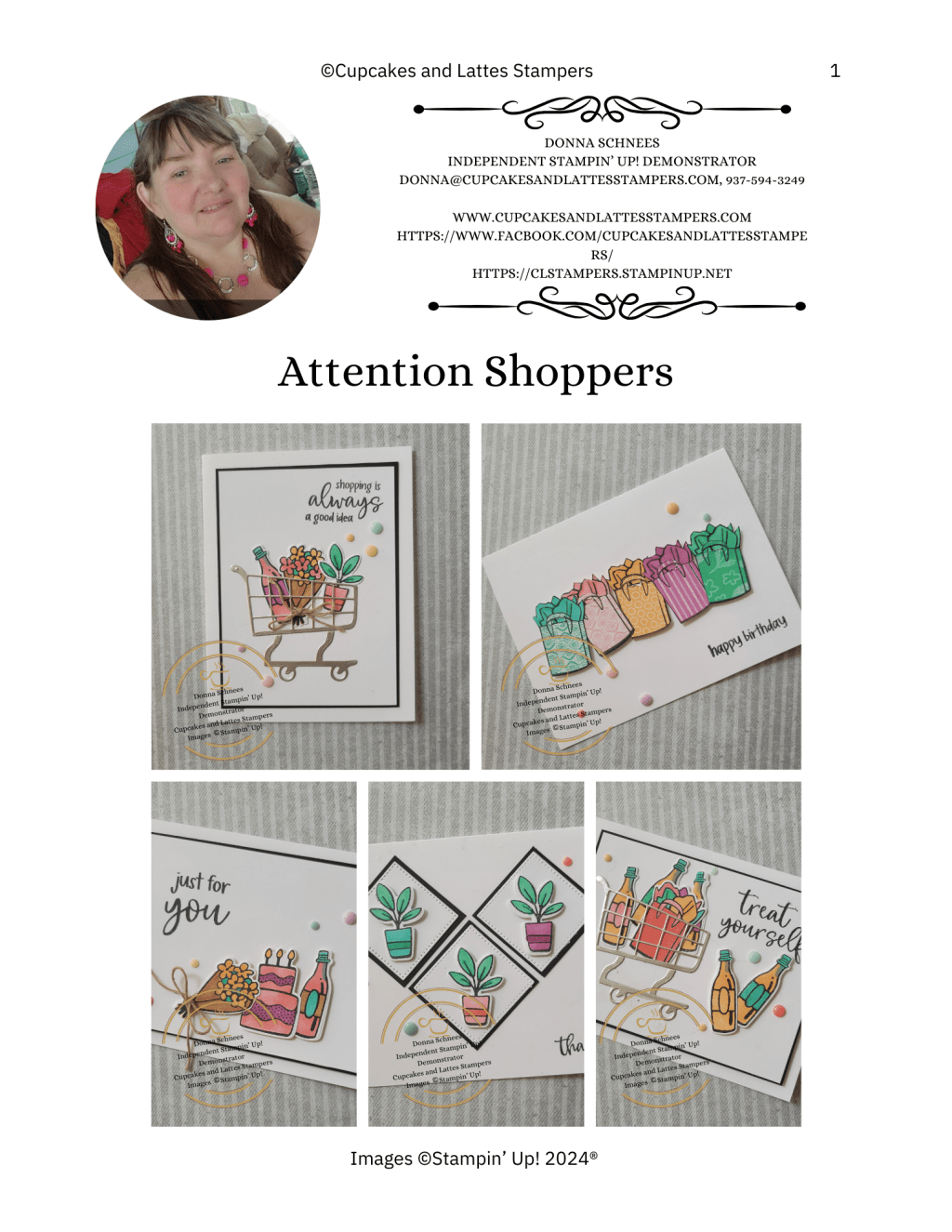 This month’s Latte To-Go Please! Card Class featuring Attention&nbsp;Shoppers