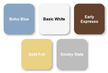 Boho Blue In Tune TV Card with Gold Accents – Step-by-Step Guide