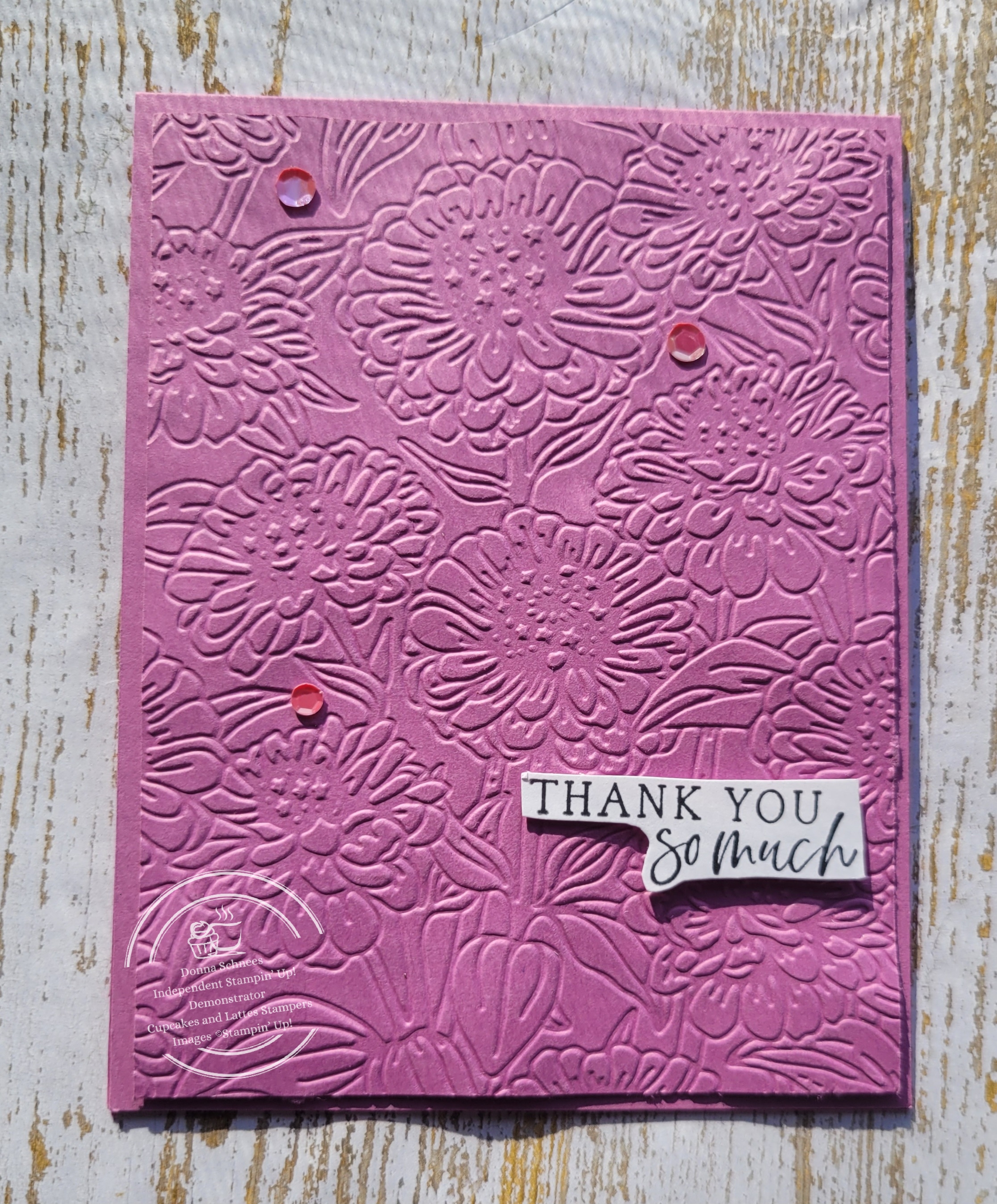 Simply Zinnia Cardstock on Cardstock Card