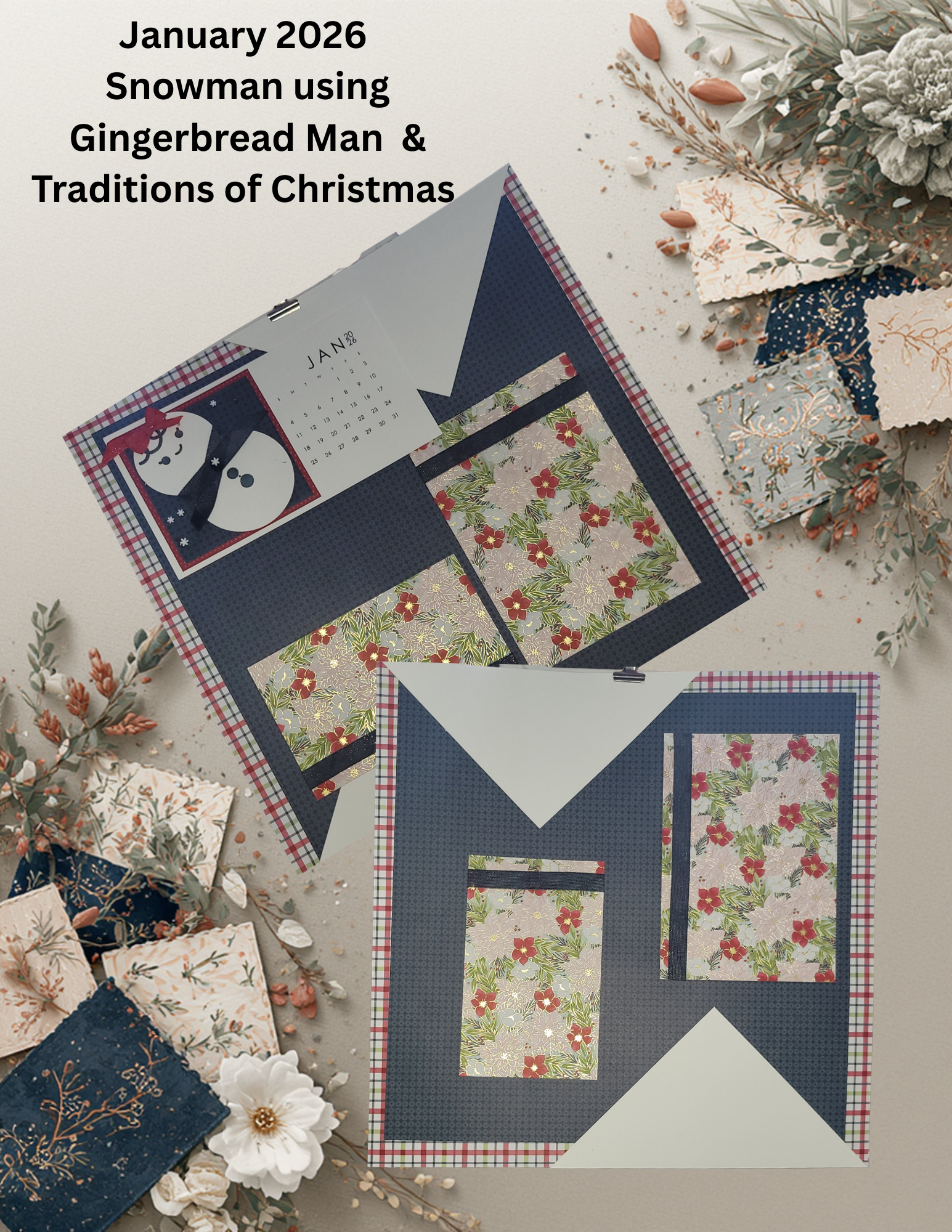 Scrapbook pages of Winter