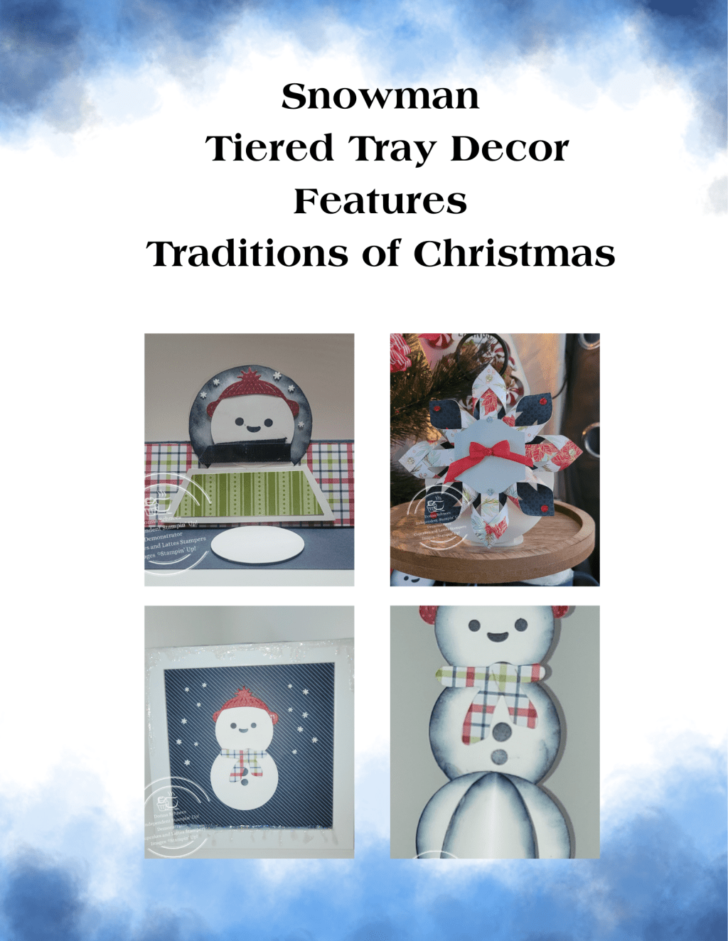 Snowman Tiered tray decor for&nbsp;January