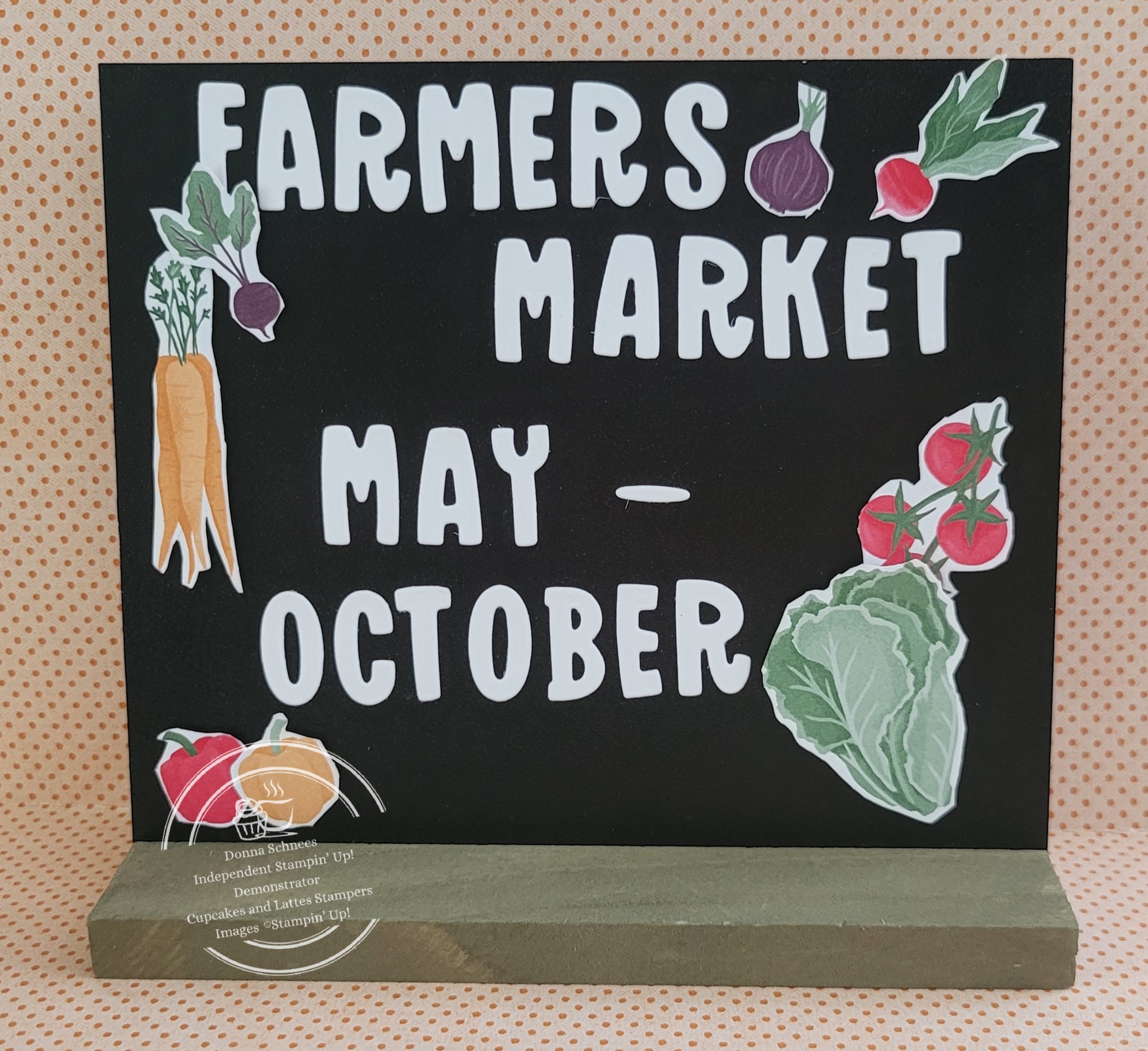 Farmer’s Market Tiered Tray Decor #4-Market Sign