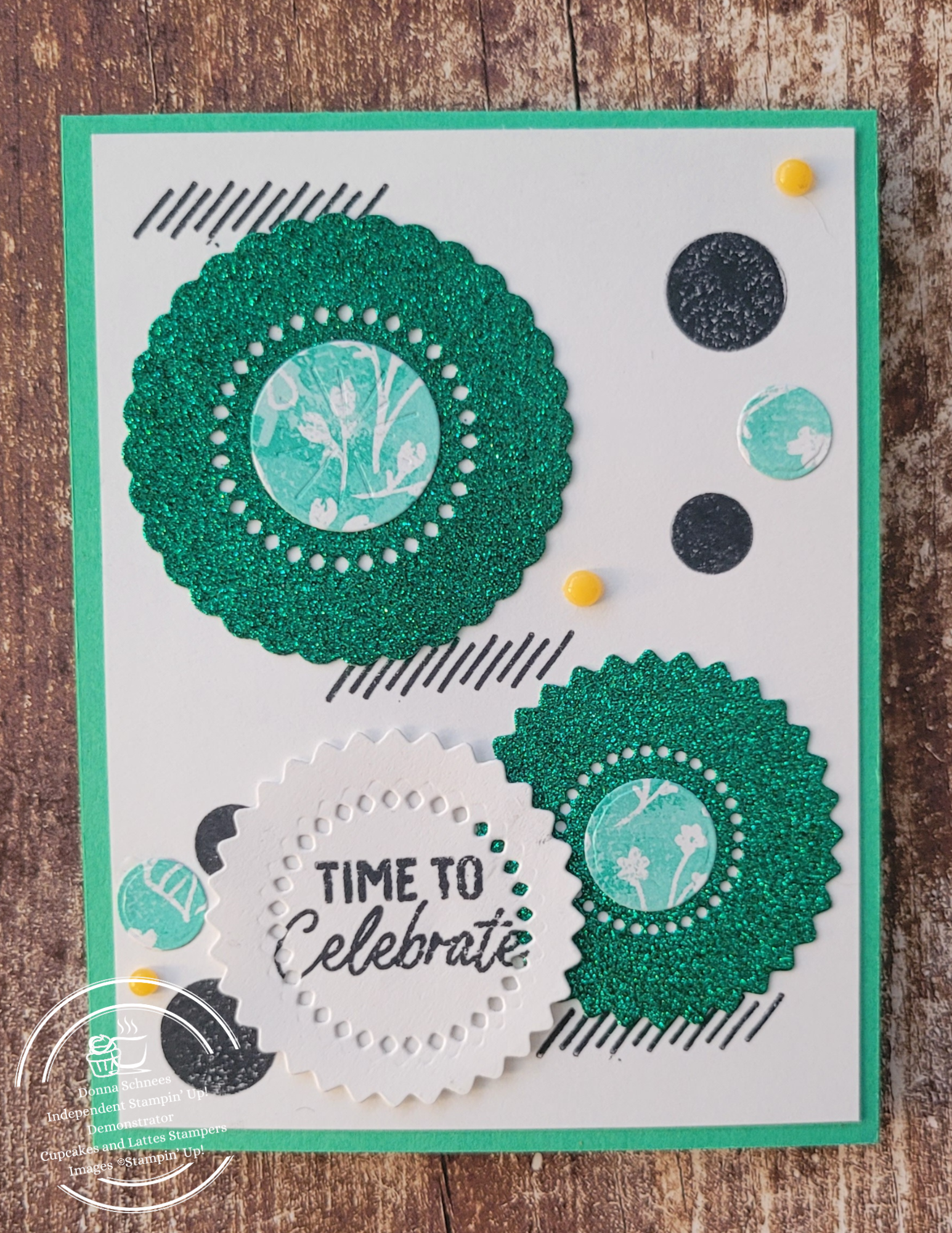 Creating a card with die cut shapes and background stamping