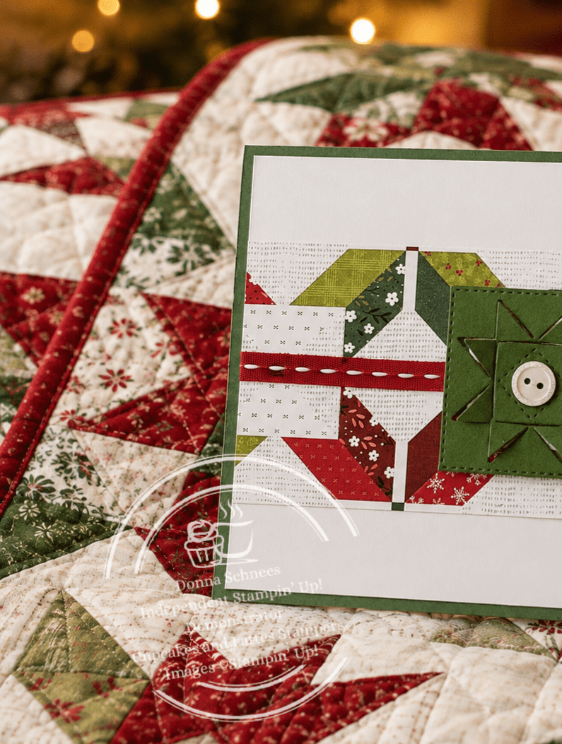 Christmas Quilt Pinwheel&nbsp;Card