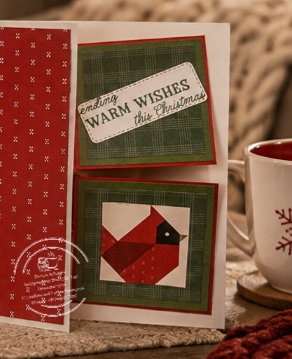 Twist and Pop Fold Card using the Stitched Stocking Suite